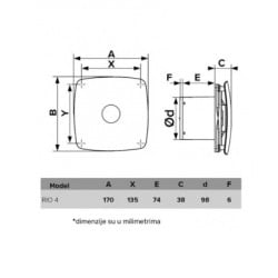 Izduvni ventilator 100mm ( RIO4/SIVI ) - Img 2