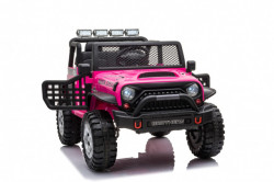 Jeep BROTHERS Auto na akumulator sa dva pogona i kožnim sedištem - Pink - Img 2