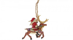Jim Shore Santa Riding Reindeer Hanging Ornament Figure ( 031717 ) - Img 2