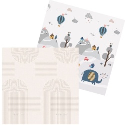 Joy sklopiva podloga sa dva lica Grey Deco+Slon u planini 150x200x1 cm ( 21377 )