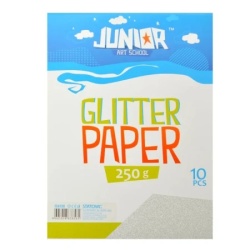 Junior jolly glitter paper papir sa šljokicama a4 250g 10k - odaberite nijansu srebrna ( 136138 )