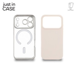 Just in case 2u1 Extra case MAG MIX PLUS paket maski za telefon za iPhone 17 Pro SREBRNI ( MAGPL123SL )