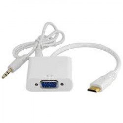 JWD Adapter JWD HDMI-VGA M/F audio White