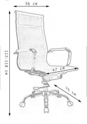 Kancelarijska stolica BOB MESH od mesh platna - Crna-4