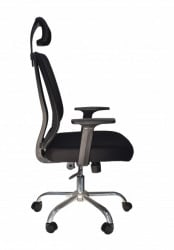 Kancelarijska stolica FA-6070 od mesh platna - Crna - Img 4