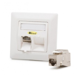 Keline Utičnica komplet 80x80mm sa kosim adapterom, 2 modula, ugrad ( 601140-up )