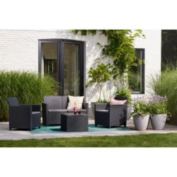 Keter Baštenska garnitura claire 2 seater sa box stolom, grafit ( CU 253084 )-5