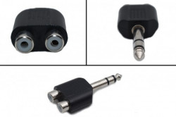 Kettz stereo adapter 6.35mm M na 2RCA Ž MC48 ( 01R002 )