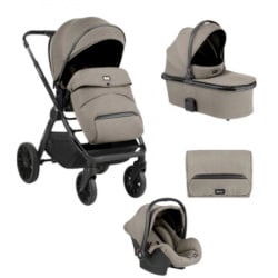 KikkaBoo Kolica Tiffany 3in1 premium set sa autosedištem I-Trail I-size i tvrdom korpom Beige ( KKB20153 PRSET ) - Img 1