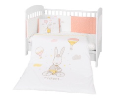 KikkaBoo posteljina sa ogradicom 6 pcs 70/140 Rabbits in Love ( KKB61077 )