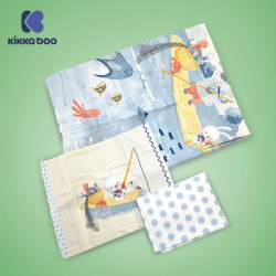 KikkaBoo posteljina sa ogradicom 6 pcs 70/140 The Fish Panda ( KKB60067 ) - Img 2