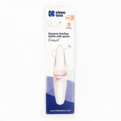 KikkaBoo silikonska flašica sa kašičicom 90ml comet pink ( KKB20064 ) - Img 1