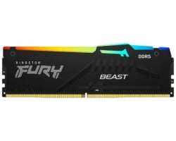 Kingston dimm ddr5 128gb (4x32gb kit) 5600mt/s kf556c40bbak4-128 fury beast rgb black xmp -2