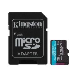 Kingston microsd 1tb, canvas go! Plus, class10 uhs-I u3 v30 a2  ( SDCG3/1TB ) -2