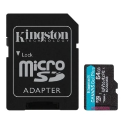 Kingston+SD adapter SDCG4/64GB - 200/160 MB/s Micro SD Card 64GB