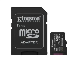 Kingston + SD adapter SDCS3/128GB Micro SD Card 128GB class 10
