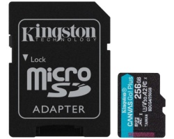 Kingston U3 V30 microSDXC 256GB Canvas Go Plus 200MB/s A2 + adapter SDCG4/256GB  Memorijska kartica -2