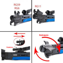 Klešta za kompresione F konektore RG6, RG59, RG11 ( HLT-548 ) - Img 2
