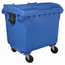 Kontejner za otpatke 1100 litara - Ravan poklopac - Plavi
