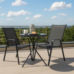 Lark komplet dve stolice + Bistro stočić