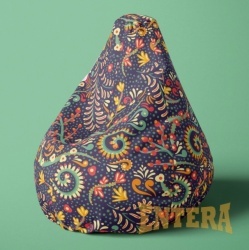 Lazy Bag - Šareni boho ljubičasti cvetni dezen ( 080 )