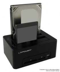 LC Power HDD D. Station dual bay lc-dock-u3-cr 2xssd/hdd1xusb3.0 hub-4