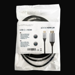 LC power lc-c-c-hdmi-2m usb-c na hdmi2.0 4k 60hz alu gold-plated 2m ( 25742 )