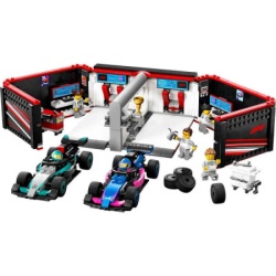 Lego city f1 garage  and  mercedes-amg  and  alpine cars ( LE60444 ) -3