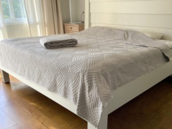 Letnji frotirni prekrivač - Sara - 200x200cm Siva boja ( VLK000543-Sarasiva )