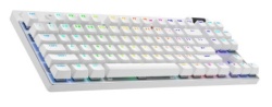 Logitech G pro X TKL lightspeed gaming keyboard, white, US, BT tactile
