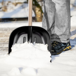 Lopata za sneg, 40x40cm, crna, ojačana limom Beorol ( LPCO ) - Img 1