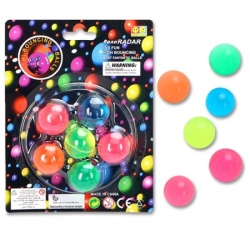 Loptice skočice fluorescentne 6 kom ( 1042347 )