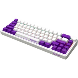 Lorgar Wireless mechanical gaming keyboard Pro, 2.4 GHz, Toxic Purple switches, white red purple ( LRG-KBP70MW-WH-US ) -7