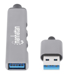 Manhattan 168427 3.0/3xUSB 2.0 480Mbps/1xUSB 3.0 5Gbps/sivi USB HUB 4port -2