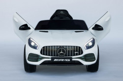 Mercedes AMG GTR Licencirani Auto na akumulator sa kožnim sedištem i mekim gumama - Beli ( AMG GTR ) - Img 3