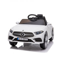 Mercedes CLS 350 Licencirani auto na akumulator sa kožnim sedištem i mekim gumama - Beli - Img 11