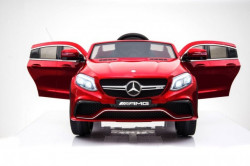 Mercedes GLE 63 AMG Licencirani Auto na akumulator sa kožnim sedištem i mekim gumama - Crveni - Img 6