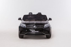 Mercedes GLS 63 AMG Crni Licencirani Dvosed za decu na akumulator sa kožnim sedištima i mekim gumama - Img 4