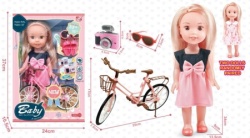 Merx lutka devojčica sa biciklom ( ms74159 )
