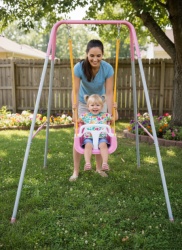 Metalna ljuljaska za decu 846 roze