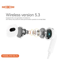 Moxom Slusalice bluetooth mx-wl74 bele ( SL1559 )-4