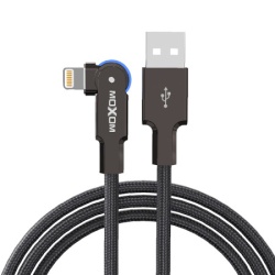 Moxom Usb data kabal mx-cb210 180 rotation 3a lightning 1.2m crni ( U2064 )-1