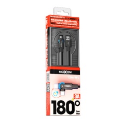 Moxom Usb data kabal mx-cb210 180 rotation 3a type c 1.2m crni ( U2072 )-2