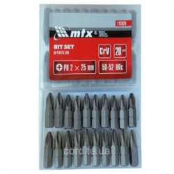 MTX 113529 set bitova PH2 , 25mm, 45X čelik, 20 delova u plastičnoj kutiji ( MTX 113529 )