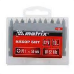 MTX 113869 Set bitova PZ1 , 50mm, 45X čelik, 10 delova u plastičnoj kutiji ( MTX 113869 )