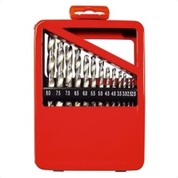 MTX 723889 Set burgija za metal HSS 1-10mm , 19 delova, u metalnoj kutiji ( MTX 723889 )