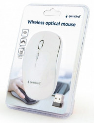 MUSW-4B-01-W Gembird Bezicni mis 2,4GHz opticki USB 800-1600Dpi white 115mm, visina-30mm - Img 2