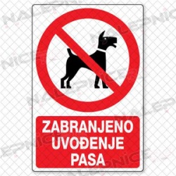 Nalepnica pvc zb-0138 zabranj. ulaz zivotinjama ( 76937 )