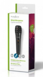 Nedis karaoke mikrofon, 6.35mm -75 dB+/-3dB sensitivity, 80 Hz-12 kHz, 5.0m MPWD15BK - Img 1