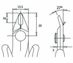 Nedis PG-TRE03NB Klesta za secenje 128mm